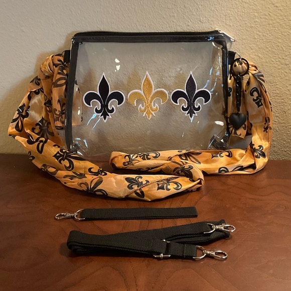 Fleur De Lis New Orleans Saints Clear Stadium Bag - Picture 1 of 6